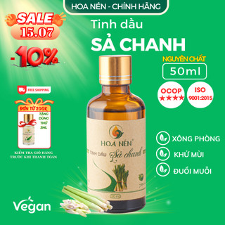 Tinh dầu Sả Chanh nguyên chất 50ml - Hoa Nén - Kh.ử mùi, đuổi muỗi, giải cảm