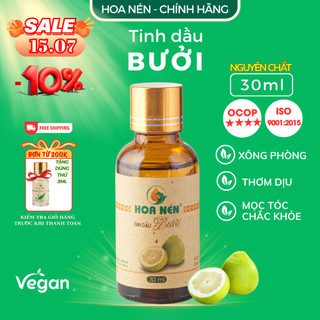 Tinh dầu Bưởi nguyên chất - Hoa Nén - Hương thơm dịu, thư giãn, chăm sóc tóc - 30ml