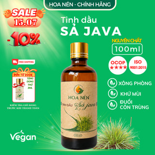 Tinh dầu Sả Java nguyên chất - Hoa Nén - Khử mùi tốt, ngăn ẩm mốc, đuổi muỗi, côn trùng - 100ml
