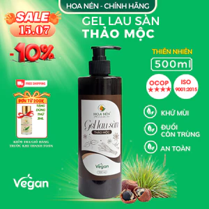 Gel Lau Sàn Thảo Mộc thiên nhiên - Hoa Nén - Vegan - Đuổi muỗi, kh.ử mùi, an toàn - 500ml