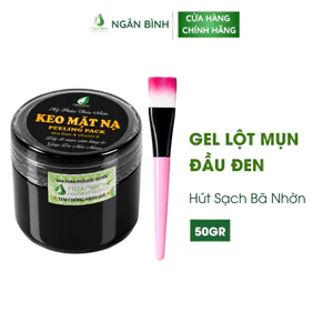 Gel lột mụn đầu đen Ngân Bình 50gr kèm cọ quét, hỗ trợ làm sạch bã nhờn và mụn cám vùng mũi, cằm