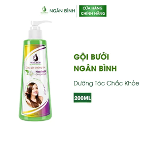 Dầu Gội Bưởi Ngân Bình Dưỡng Tóc Chắc Khỏe, Giảm Gãy Rụng Chiết Xuất Hoa Và Vỏ Bưởi 200ml