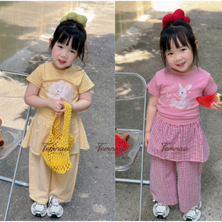 Q14-[tomnaukids] Quần suông carro cho bé gái size từ 9-36Kg