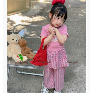 Q14-[tomnaukids] Quần suông carro cho bé gái size từ 9-36Kg
