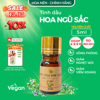 Tinh dầu Hoa Ngũ Sắc nguyên chất 5ml - Hoa Nén - Dùng cho người Viê m Xo ang, Viê m Mũi dị ứ ng