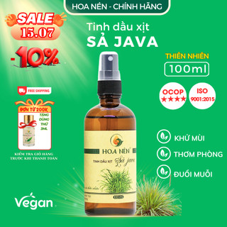 Chai xịt Tinh Dầu Sả Java 100ml - Hoa Nén - Hương thơm nồng, khử mùi, ẩm mốc, đuổi muỗi, côn trùng