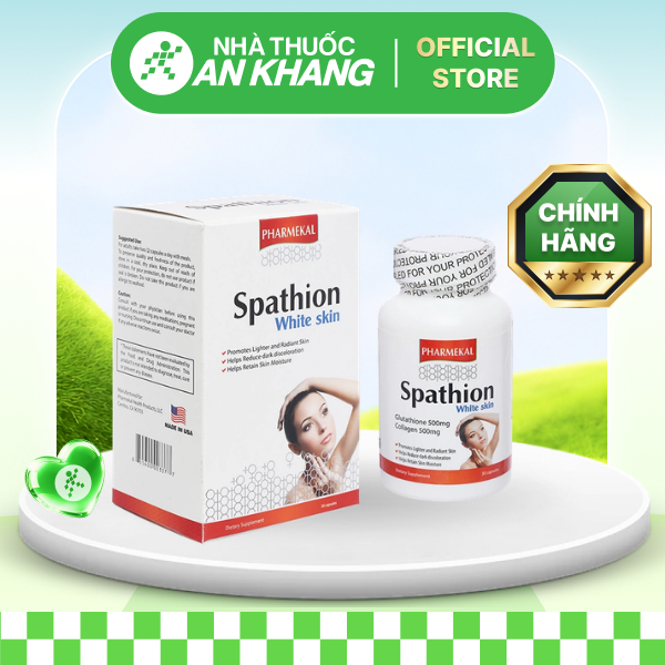 Pharmekal Spathion White Skin làm trắng da, giảm nám hộp 30 viên [Nhà Thuốc An Khang - Chính Hãng 100%]