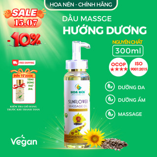 Dầu Hướng Dương nguyên chất - Dầu nền massage, dưỡng da, ch.ống lão hoá - 300ml