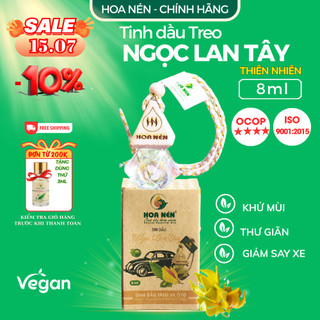 Chai treo tinh dầu Ngọc Lan Tây nguyên chất - Hoa Nén - Hương thơm mát, kh.ử mùi, giảm say xe - 8ml
