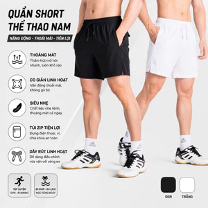 Quần Đùi Nam SUNO SPORT Basic Vải Gió Thể Thao Cạp Chun Mềm Mại,Co Giãn Vận Động Thoải Mái