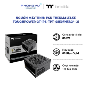 Nguồn máy tính Thermaltake TOUGHPOWER GT 850W - 80 Plus Gold - Full Modular - Chính hãng - Bảo hành 60 tháng