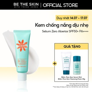 Kem Chống Nắng Mỏng Nhẹ Thuần Chay SPF50+ PA++++ Sebum Zero Aloerice Vegan Suncream BETHESKIN 50ml
