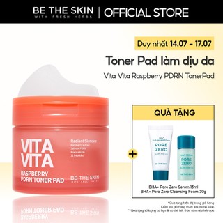 Toner Pad Dưỡng Sáng, Săn Chắc Da Vita Vita Raspberry PDRN BETHESKIN 60 Miếng