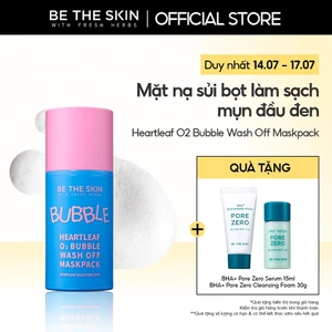 Mặt Nạ Sủi Diếp Cá Làm Sạch Mụn Đầu Đen Heartleaf O2 Bubble Wash Off Maskpack BETHESKIN 50g