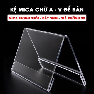 2 Bảng chức danh mica, Bảng tên mica chữ A, Bảng mica chữ A trong suốt nhiều kích thước - Lỗi 1 đổi 1