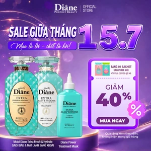 Combo Dầu Gội Xả Sạch Sâu Dưỡng Ẩm Tóc & Da Đầu Diane Perfect Beauty Extra Scalp Refresh Liquid