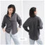 Áo sơ mi nữ dài tay form rộng GILEE thiết kế basic xám đậm thanh lịch sang trọng chất vải cao cấp FAS291