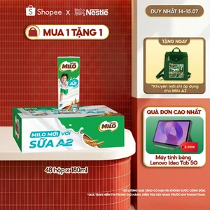Sữa Lúa Mạch Nestle MILO với sữa A2 MỚI thùng 12 x 180ml (12x4x180ml)