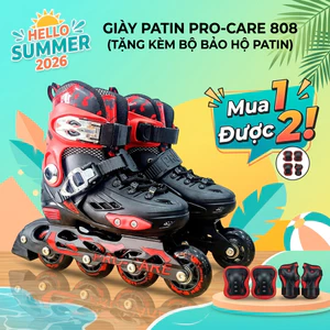 Giày Patin Trẻ Em PRO-CARE 808 Cao Cấp | Giày Trượt Patin Chỉnh Size (FREE SIZE)
