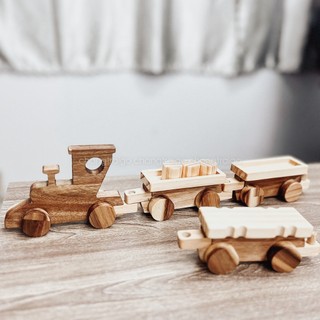 Tàu Hỏa Gỗ Tháo Ráp Cổ Điển An Toàn Cho Bé, Giúp Bé Khám Phá Trí Tuệ, Đồ Chơi Chàng Trai Gỗ