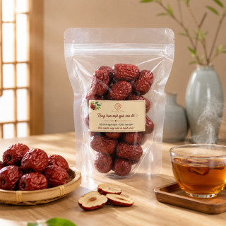 Táo Đỏ Sấy Khô 100g – Táo Đỏ Nguyên Trái, Ngọt Tự Nhiên, Ăn Liền, Pha Trà, Hầm Canh