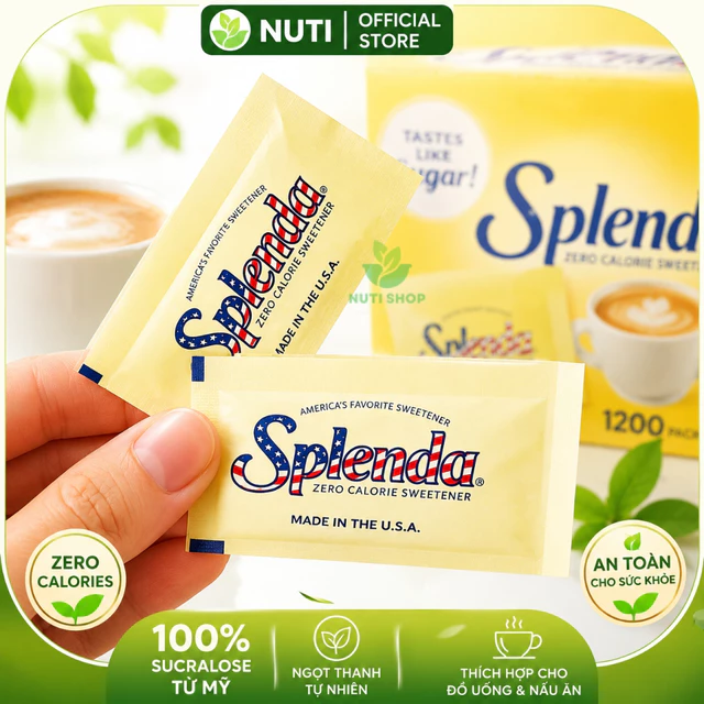 [Set 10 Gói/50 Gói] Đường Ăn Kiêng Splenda USA Chính Hãng -Đường Cho Người Tiểu Đường,Eat Clean,Keto