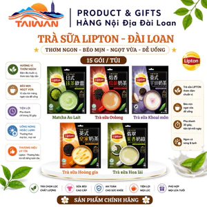Trà sữa LIPTON Đài Loan thơm ngon đậm đà vị trà truyền thống 15 gói / Túi