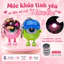 Móc Khóa tình nhân hình nhân vật Mike Wazowski, Phát âm thanh I Love You, Có Đèn LED, Làm Quà Tặng