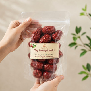 Táo Đỏ Sấy Khô 100g – Táo Đỏ Nguyên Trái, Ngọt Tự Nhiên, Ăn Liền, Pha Trà, Hầm Canh