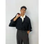 Áo Sơ Mi Nam Form Rộng Tay Dài Màu Đen Phối Túi Form Oversize Double Pocket Shirt MODMEN