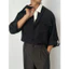 Áo Sơ Mi Nam Form Rộng Tay Dài Màu Đen Phối Túi Form Oversize Double Pocket Shirt MODMEN