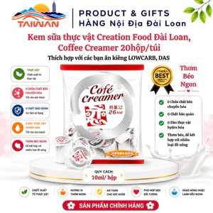 Kem sữa thực vật Creation Food Đài Loan, Coffee Creamer Thơm, Béo, Ngon, 20hộp/túi (1hộp/10ml)
