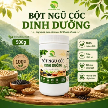 Bột Ngũ Cốc Dinh Dưỡng Hương Rừng Food 500g – Ngũ Cốc Tự Nhiên, Hỗ Trợ Chế Độ Ăn Lành Mạnh