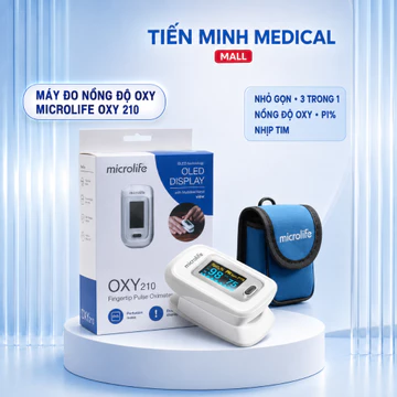 Máy đo nồng độ Oxy trong máu MICROLIFE OXY 210 có thiết kế nhỏ gọn, với chế độ đo 3 trong 1