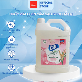 Nước rửa chén gift 3.8kg hương Cám gạo Collagen ( Tiết kiệm)