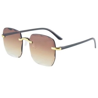 Kính Mát Thời Trang Unisex "Ocean Drift" – Kính Râm Không Viền Gọng Vàng Sang Trọng