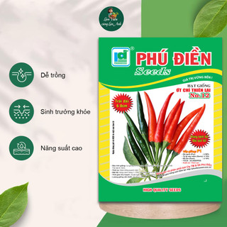 Hạt Giống Ớt Chỉ Thiên F1 (Gói 30 Hạt) Siêu Đậu Quả Kháng Sâu Bệnh Tốt, Năng Suất Cao