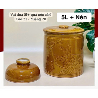 Vại Sành Muối Dưa Cà, Hũ Đựng Gạo Bát Tràng Bền Đẹp Không Độc Hại, có 4 size muối dưa cà, kim chi, dưa hành,đựng đồ ăn