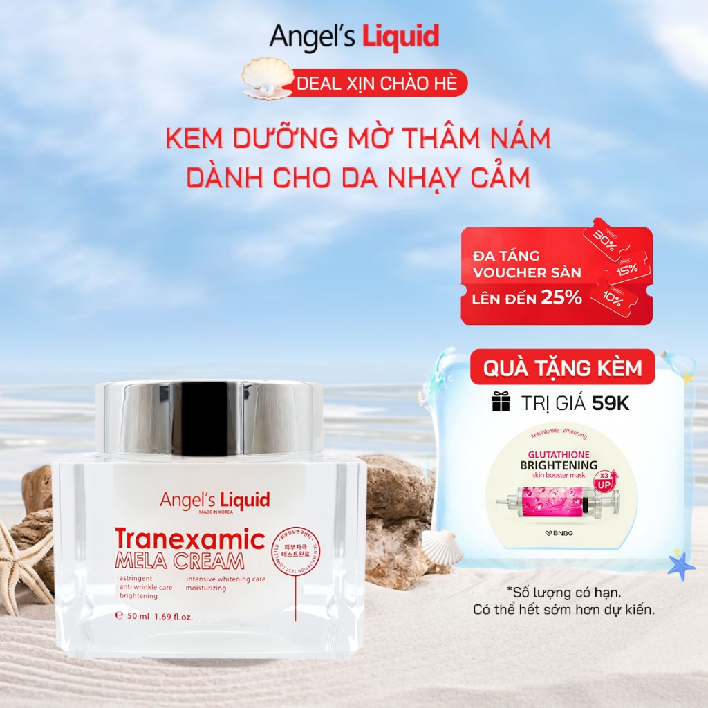 Kem Dưỡng Tranexamic Acid Cải Thiện Thâm Nám Dành Cho Da Nhạy Cảm Angel's Liquid Mela Cream 50ml (TRẮNG)