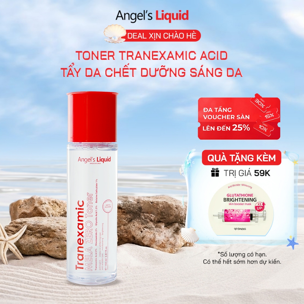 Toner Acid Giúp Tẩy Da Chết, Làm Mờ Thâm Nám Angel's Liquid Tranexamic Mela Zero Toner 150ml
