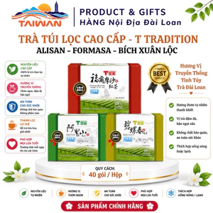 Trà túi lọc ôlong, trà đen, trà xanh cao cấp từ ALISAN - ĐÀI LOAN 48 gói/ Hộp
