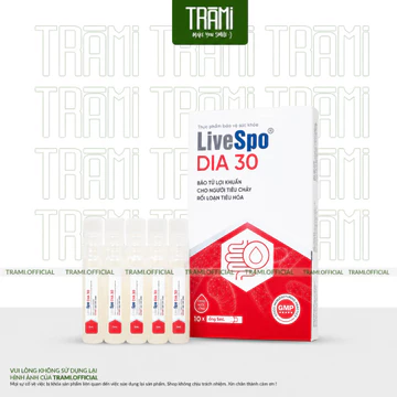 LiveSpo DIA 30 Men Vi Sinh Bào Tử Lợi Khuẩn Dạng Nước Hỗ Trợ Tiêu Chảy, Rối Loạn Tiêu Hóa