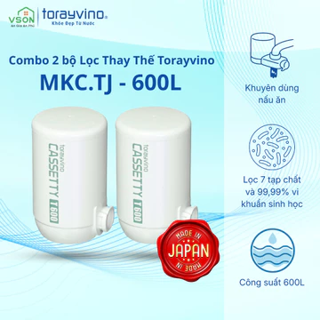 Combo 2 Bộ Lọc Thay Thế Torayvino MKC.TJ 600L - Lọc 7 Tạp Chất - Dùng Cho MK308T - Chính Hãng Nhật Bản