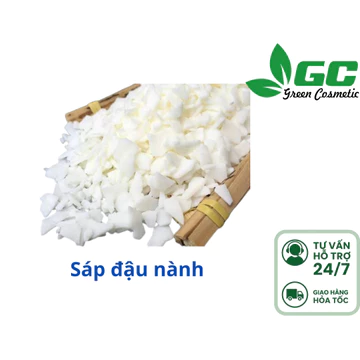[HCM] Sáp đậu nành (có xuất HD) - Sáp làm son - nguyên liệu mỹ phẩm Greencosmetic 100g, 500g, 1 kg