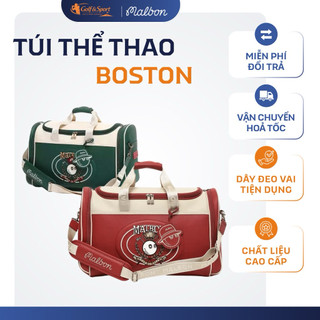 [PREMIUM] Túi Đựng Quần Áo Golf Malbon Cao Cấp - Túi Boston Golf Da PU Chống Thấm, Thiết Kế Vintage