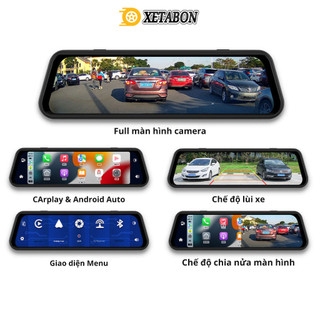 Camera hành trình A10 XETABON wifi kết nối ĐT,CarPlay, AnDroid Auto bản đồ cảnh báo tốc độ phạt nguội nghe nhạc BH 12T
