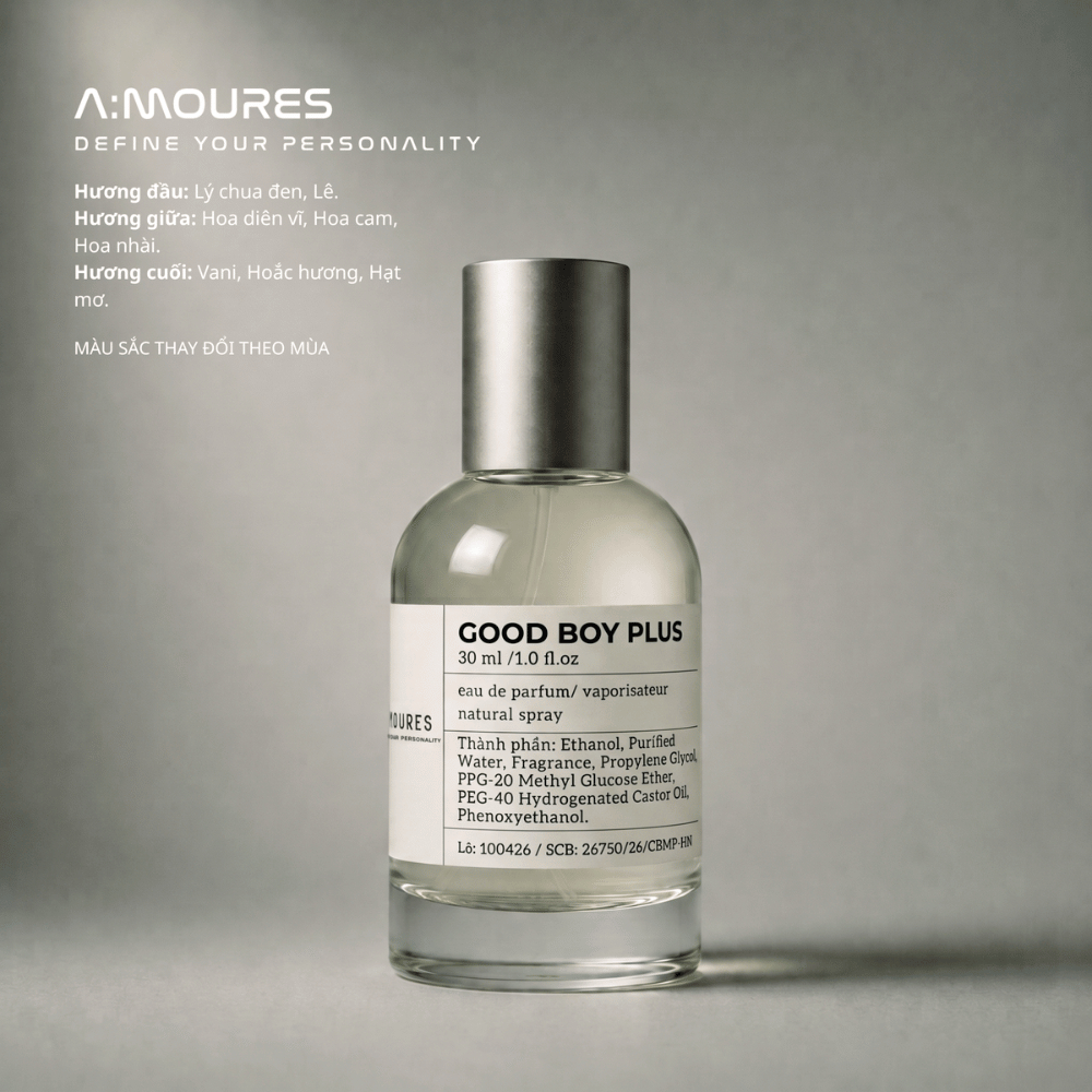 Nước Hoa Nam Amoures Good Boy Plus Nguyên Liệu Nhập Khẩu Hương Thơm Thanh Mát, Dạng Xịt 30ml và 100ml | BigBuy360 - bigbuy360.vn
