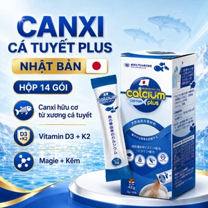 CB 7 hộp - 11 hộp - CANXI CÁ TUYẾT PLUS - Canxi hữu cơ Nhật Bản - hỗ trợ bé phát triển chiều cao
