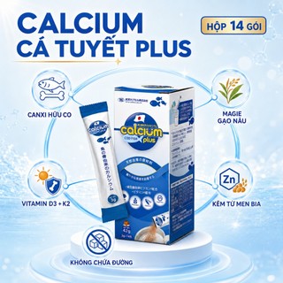 [CHÍNH HÃNG - HỎA TỐC] CB 7 hộp - 11 hộp - CANXI CÁ TUYẾT PLUS - Canxi hữu cơ Nhật Bản - hỗ trợ bé phát triển chiều cao