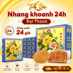Lốc 5 Hộp Nhang Khoanh 24h Không Mùi Đại Thành Chính Hãng | Hộp 10 Vòng Cháy Liên Tục Tiết Kiệm